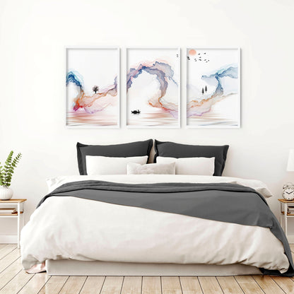 Japan gallery wall art | set of 3 wall art for bedrooms