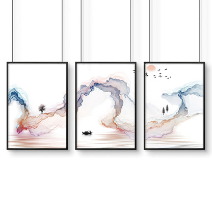 Japan gallery wall art | set of 3 wall art for bedrooms