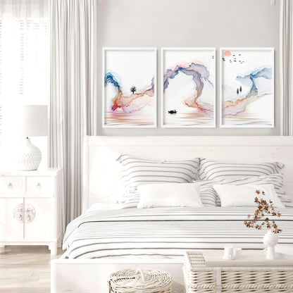 Japan gallery wall art | set of 3 wall art for bedrooms