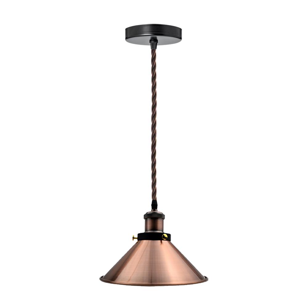 Cone Shade 2M Pendant Light Copper Ceiling Hanging Pendant Lamp ~3379