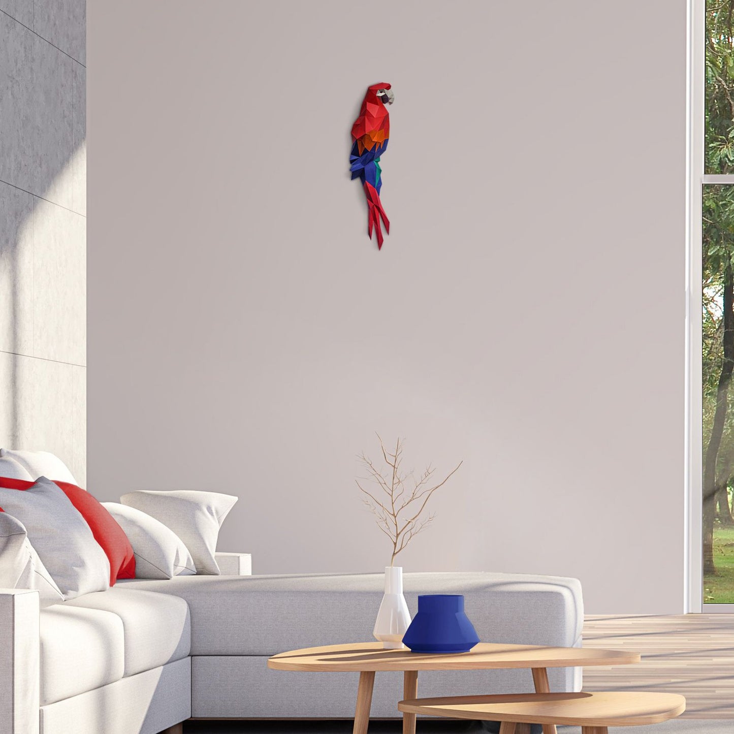 Macaw Wall Art & Decor (DIY Papercraft)