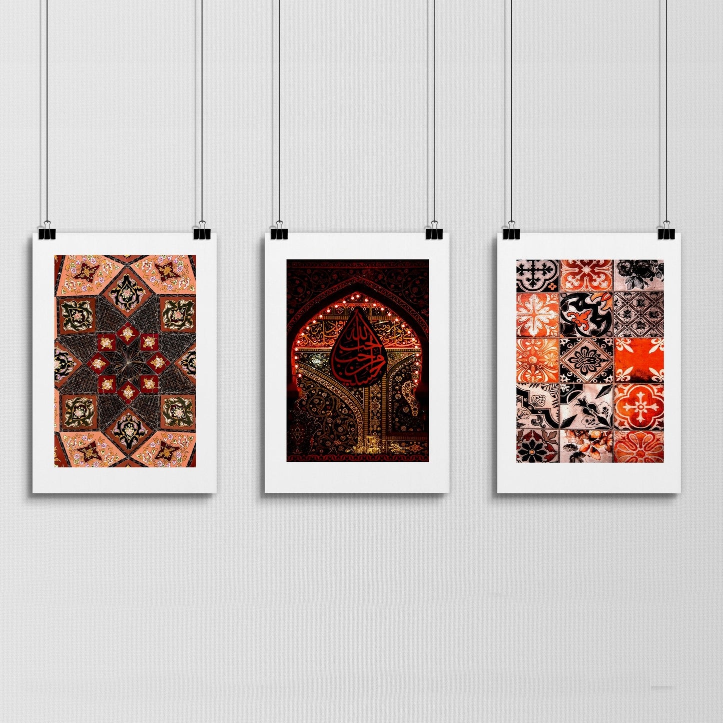Morocco prints | Set of 3 living room wall art