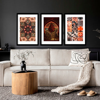 Morocco prints | Set of 3 living room wall art