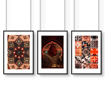 Morocco prints | Set of 3 living room wall art