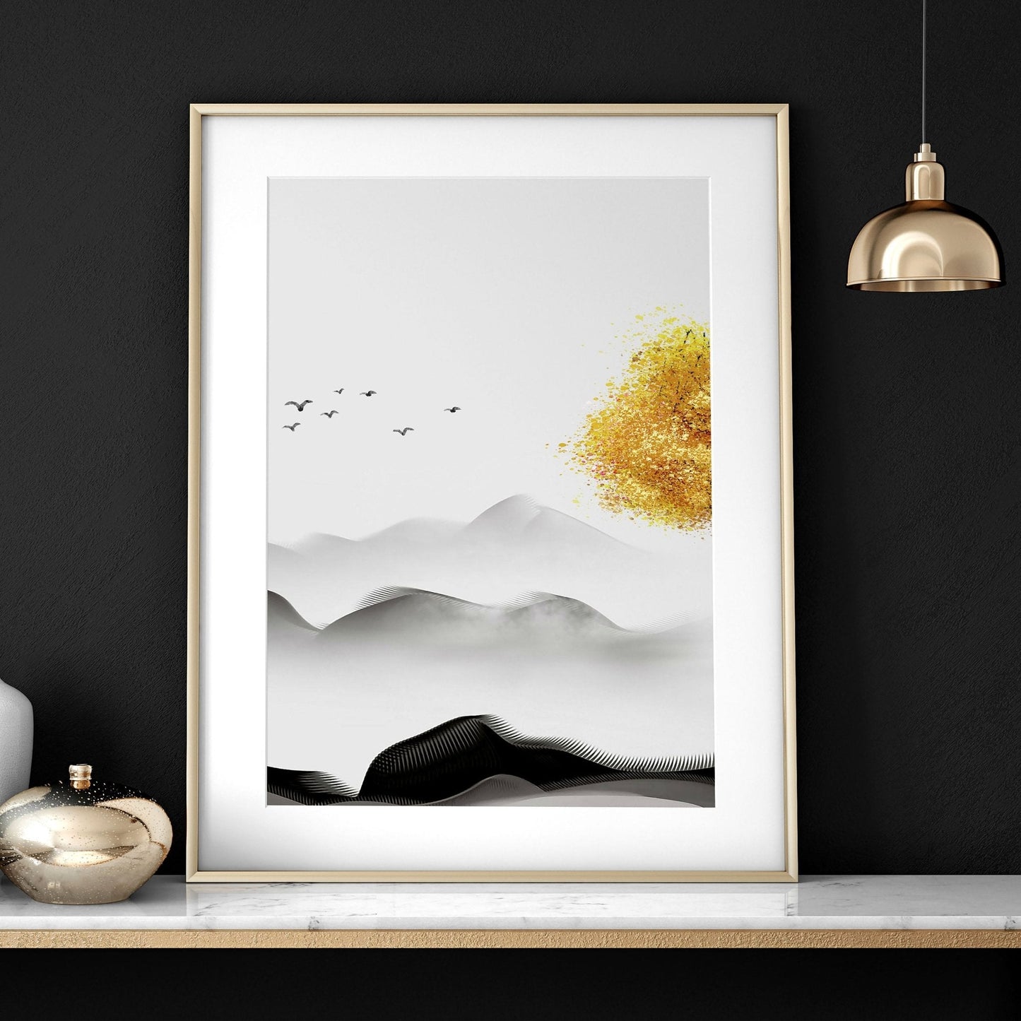 Office prints for the wall | set of 3 framed wall art