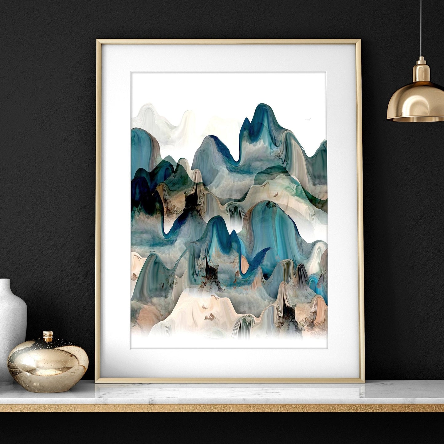 Japanese landscape art | set of 3 wall art for home office