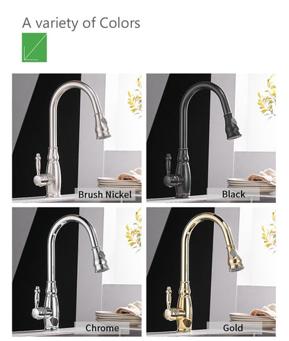 Kitchen Mixer Gold Pull Out Kitchen Faucet Deck Mount Kitchen Sink