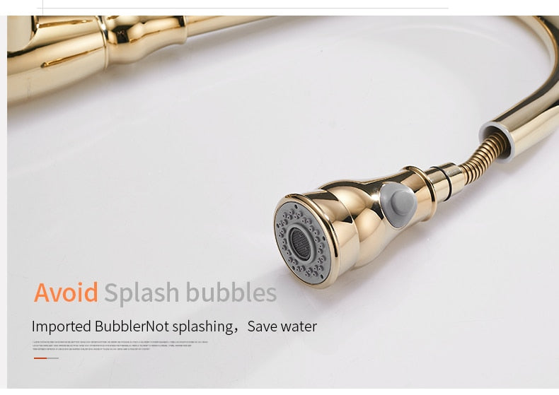 Kitchen Mixer Gold Pull Out Kitchen Faucet Deck Mount Kitchen Sink