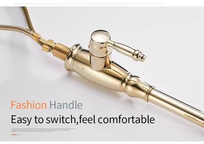 Kitchen Mixer Gold Pull Out Kitchen Faucet Deck Mount Kitchen Sink