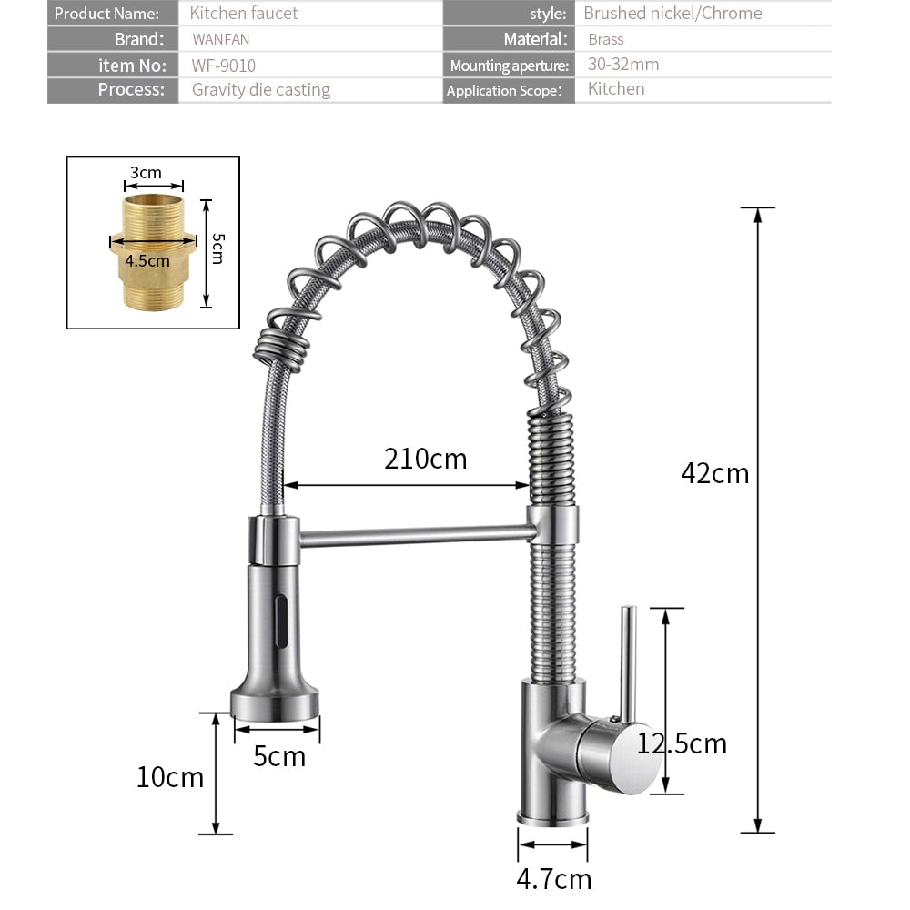 Kitchen Faucets Brushed Nickel Faucets for Kitchen Sink Pull Down