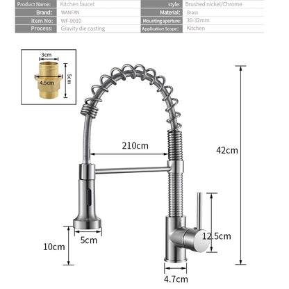 Kitchen Faucets Brushed Nickel Faucets for Kitchen Sink Pull Down