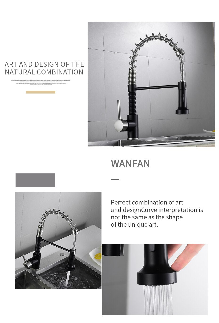 Kitchen Faucets Brushed Nickel Faucets for Kitchen Sink Pull Down