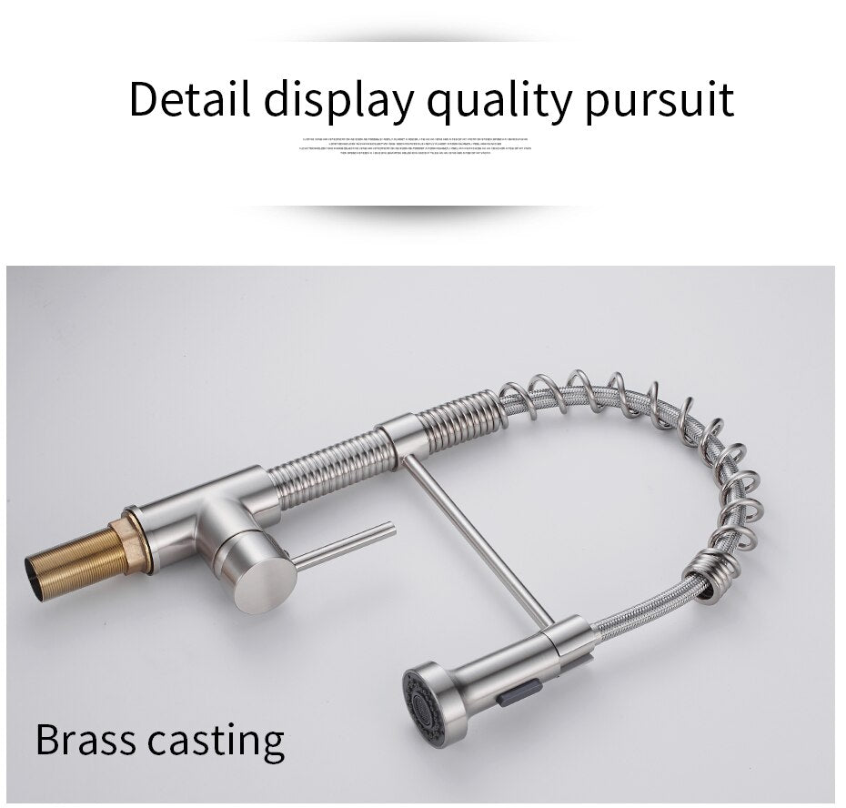 Kitchen Faucets Brushed Nickel Faucets for Kitchen Sink Pull Down