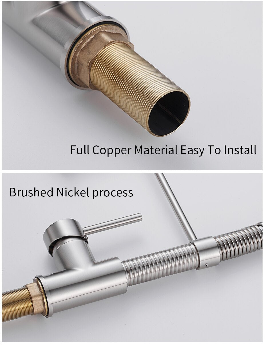 Kitchen Faucets Brushed Nickel Faucets for Kitchen Sink Pull Down