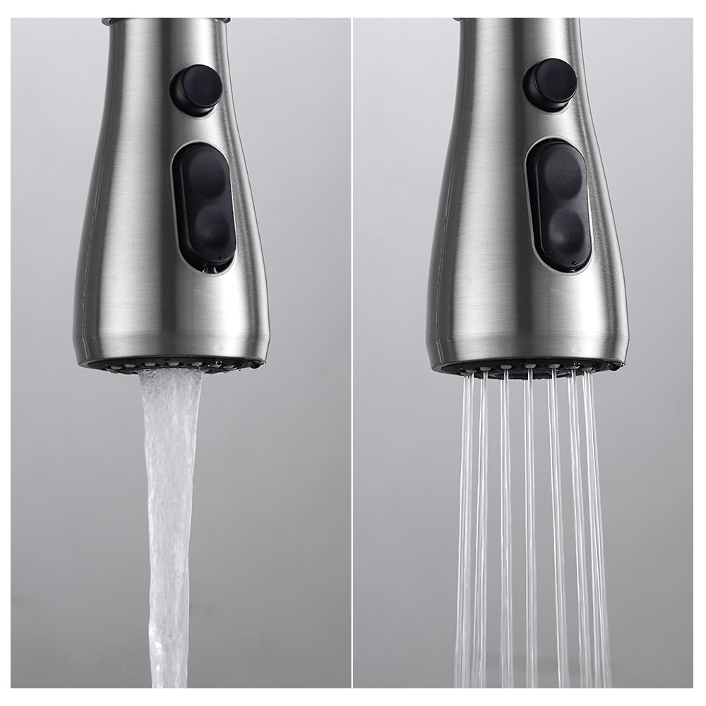 Kitchen Faucets Brush Brass Faucets for Kitchen Sink  Single Lever