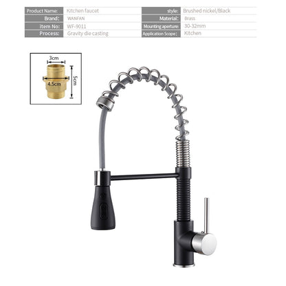 Kitchen Faucets Brush Brass Faucets for Kitchen Sink  Single Lever