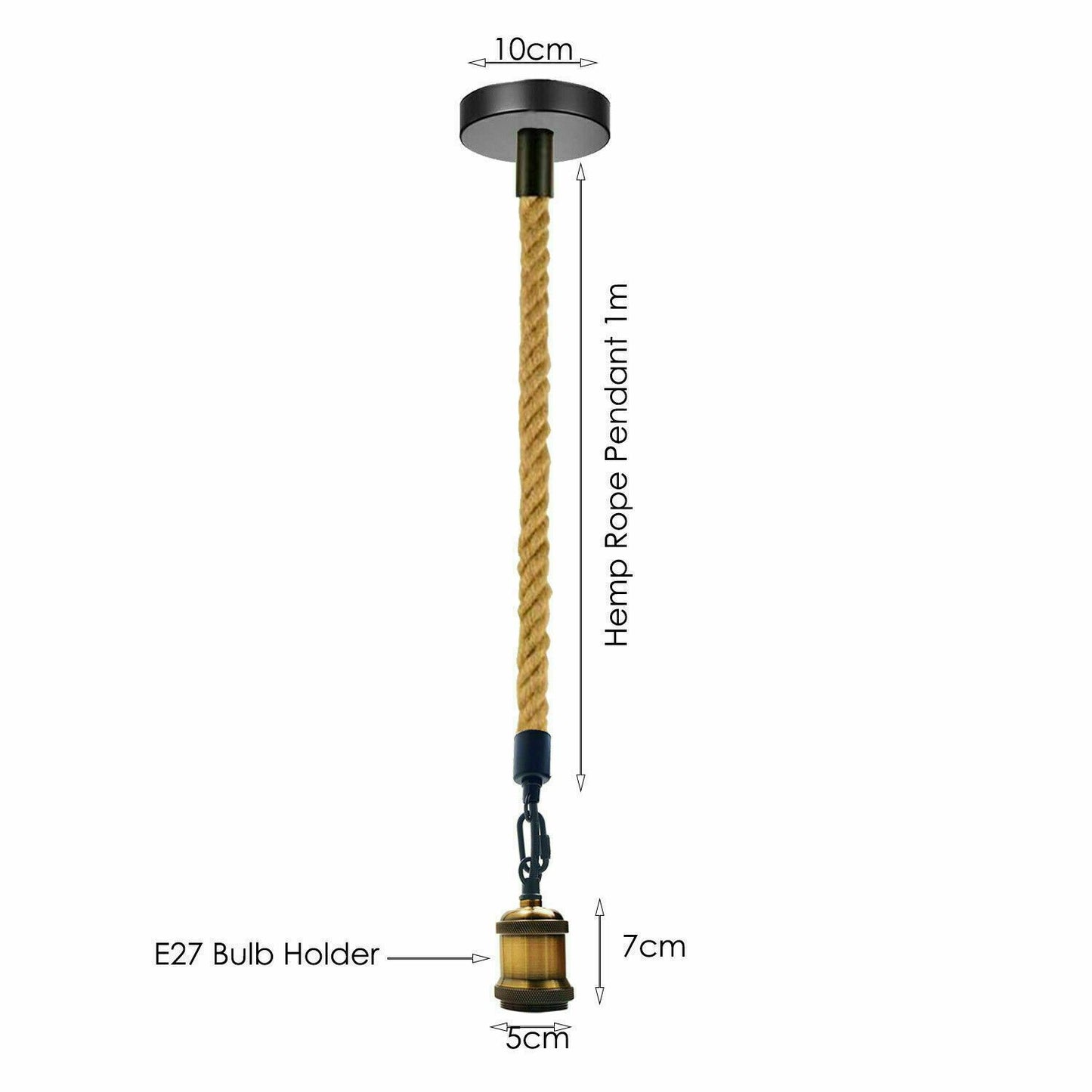 Hemp Rope 1 Head Pendant Ceiling Light Retro Lamp~1522