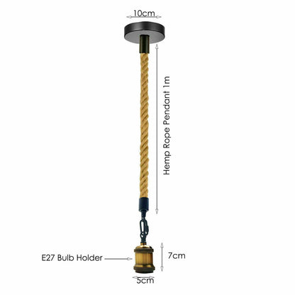 Hemp Rope 1 Head Pendant Ceiling Light Retro Lamp~1522