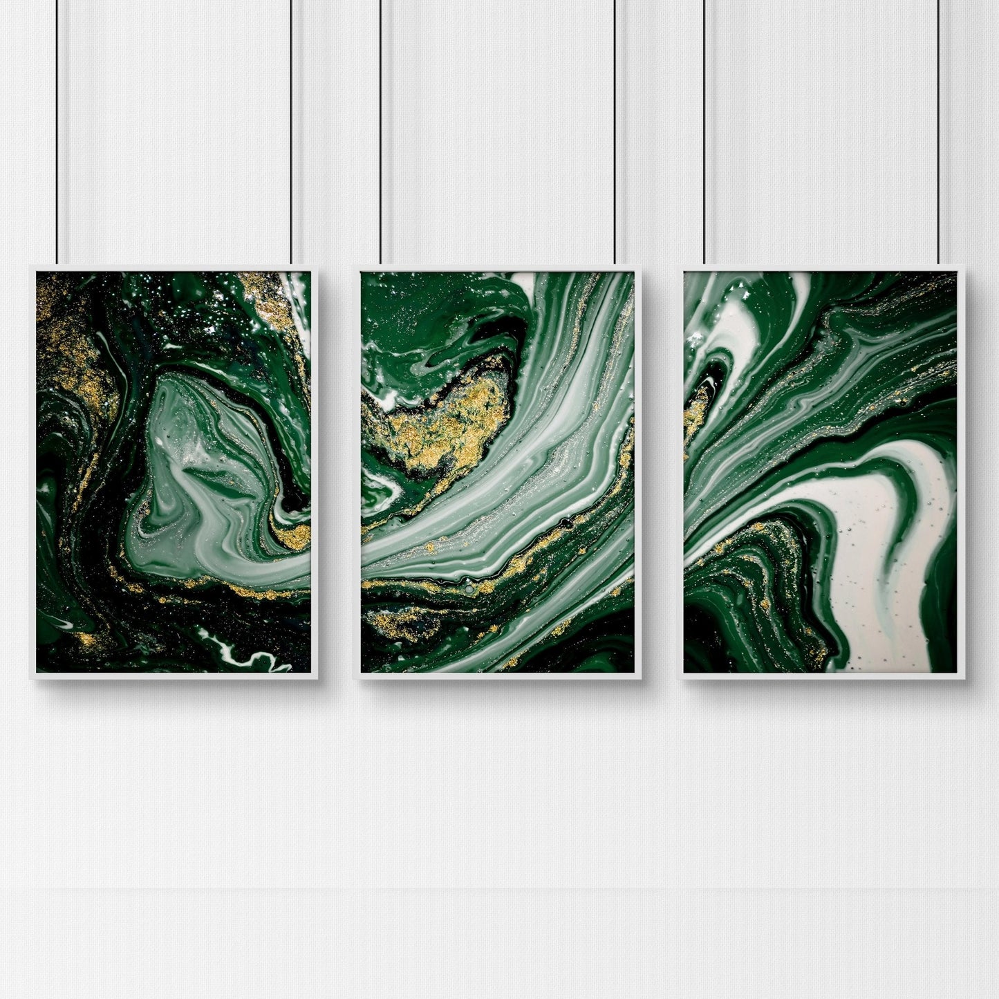 Wall abstract art | set of 3 Marble wall art prints