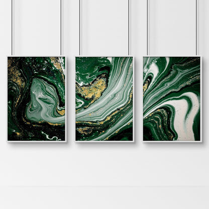 Wall abstract art | set of 3 Marble wall art prints