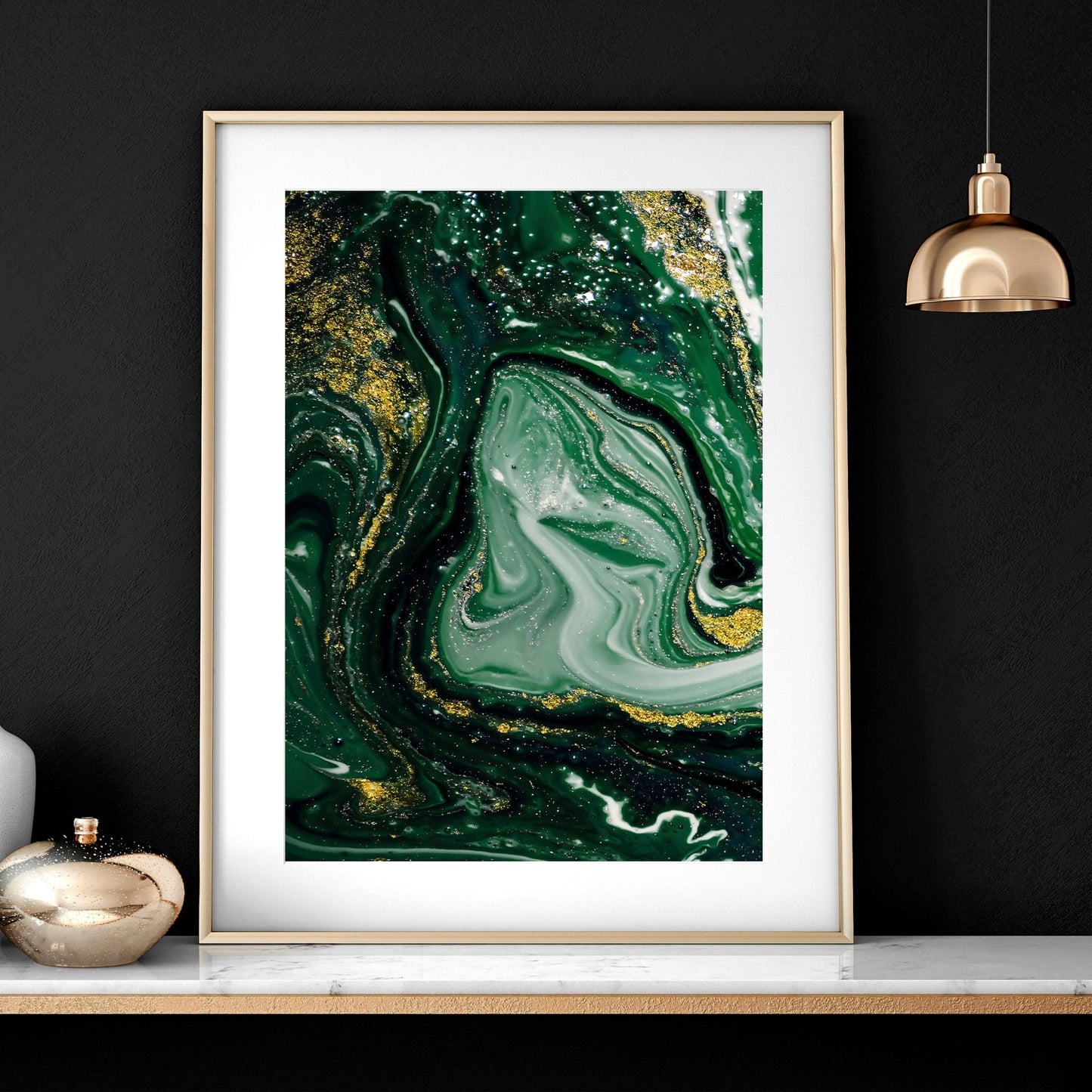 Wall abstract art | set of 3 Marble wall art prints