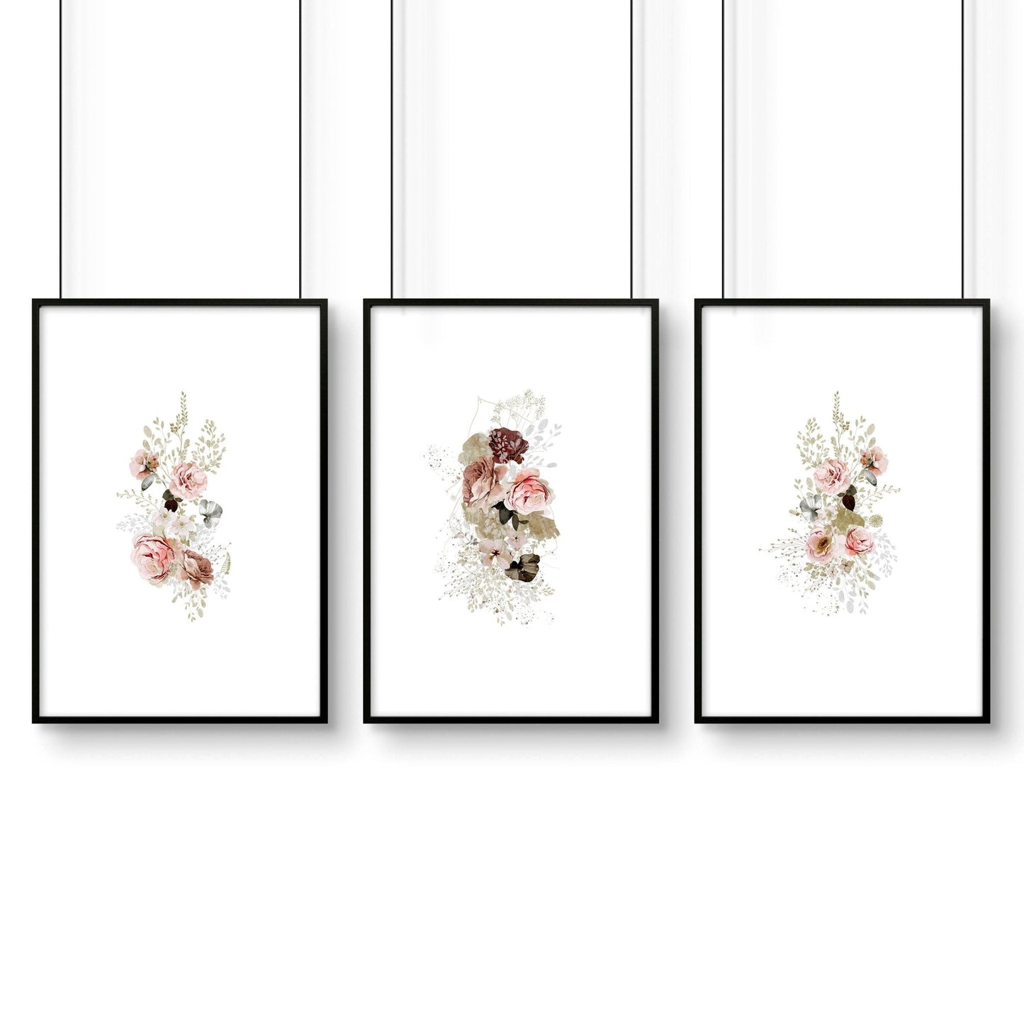 Art for the kitchen | set of 3 Shabby Chic wall art prints