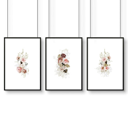 Art for the kitchen | set of 3 Shabby Chic wall art prints