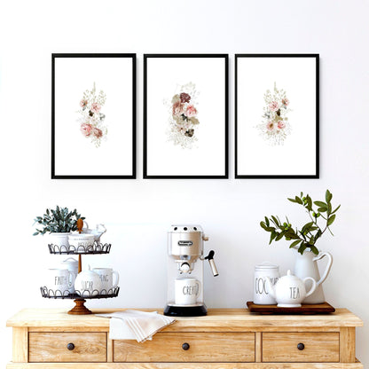 Art for the kitchen | set of 3 Shabby Chic wall art prints