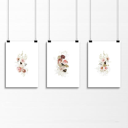 Art for the kitchen | set of 3 Shabby Chic wall art prints