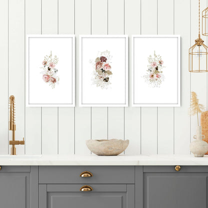 Art for the kitchen | set of 3 Shabby Chic wall art prints