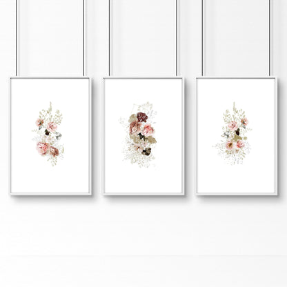 Art for the kitchen | set of 3 Shabby Chic wall art prints