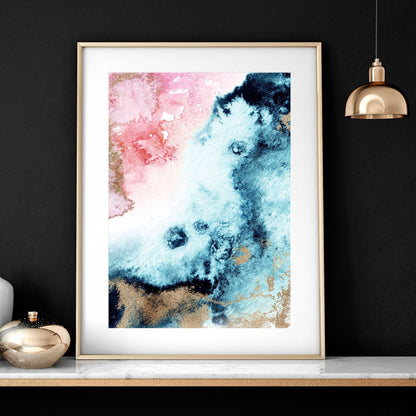 Wall art abstract modern | set of 2 framed wall art prints