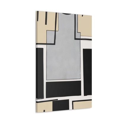 Wall Art Decor - Canvas Print Artwork - Black Grey Abstract Pattern