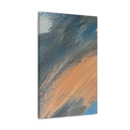 Wall Art Decor - Canvas Print Artwork - Blue Orange Abstract Pattern