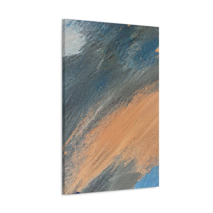 Wall Art Decor - Canvas Print Artwork - Blue Orange Abstract Pattern