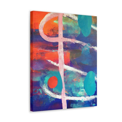 Wall Art Decor - Canvas Print Artwork - Red Blue Abstract Pattern