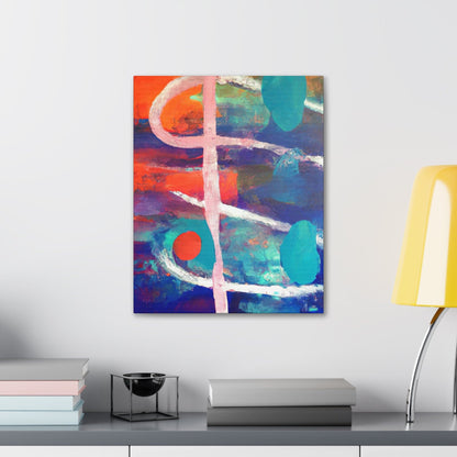 Wall Art Decor - Canvas Print Artwork - Red Blue Abstract Pattern