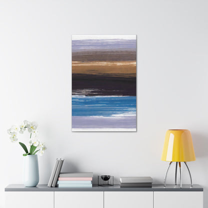 Wall Art Decor - Canvas Print Artwork - Rustic Purple Brown Design