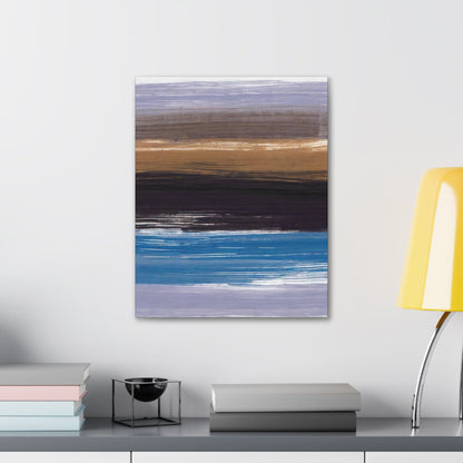 Wall Art Decor - Canvas Print Artwork - Rustic Purple Brown Design