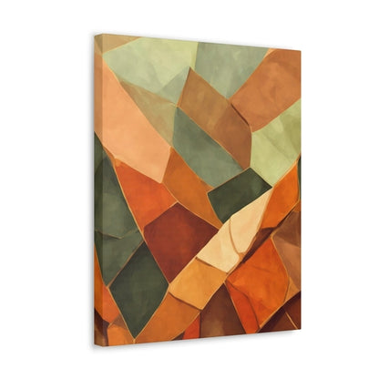 Wall Art Decor - Canvas Print Artwork - Rustic Red Abstract Pattern