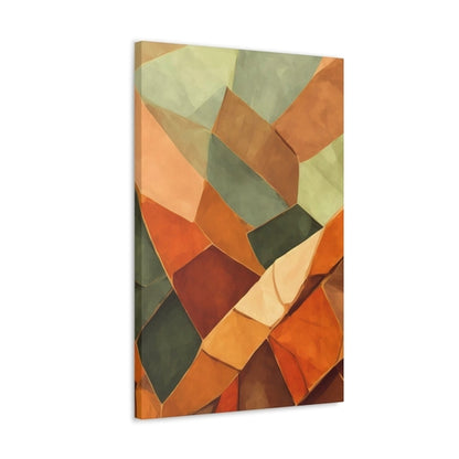 Wall Art Decor - Canvas Print Artwork - Rustic Red Abstract Pattern