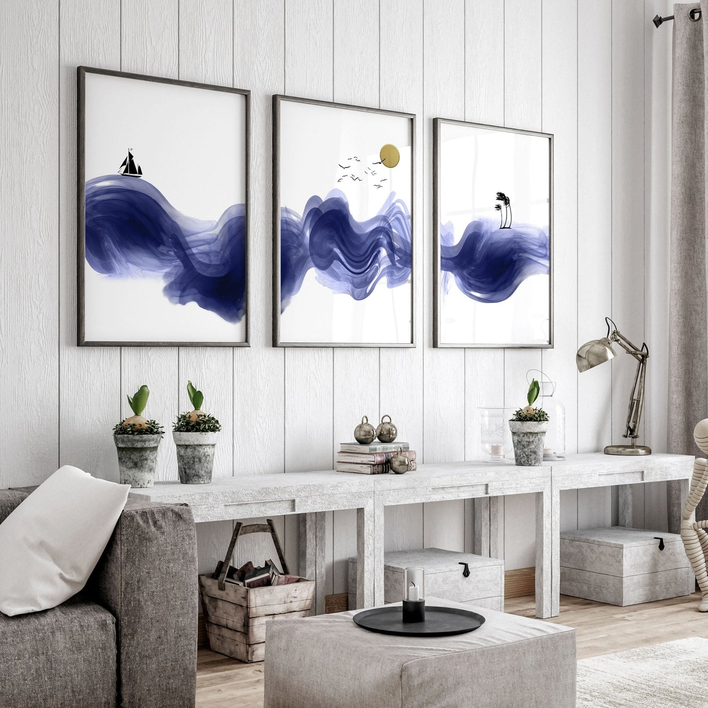 Wall decor Nautical | set of 3 unique wall art prints
