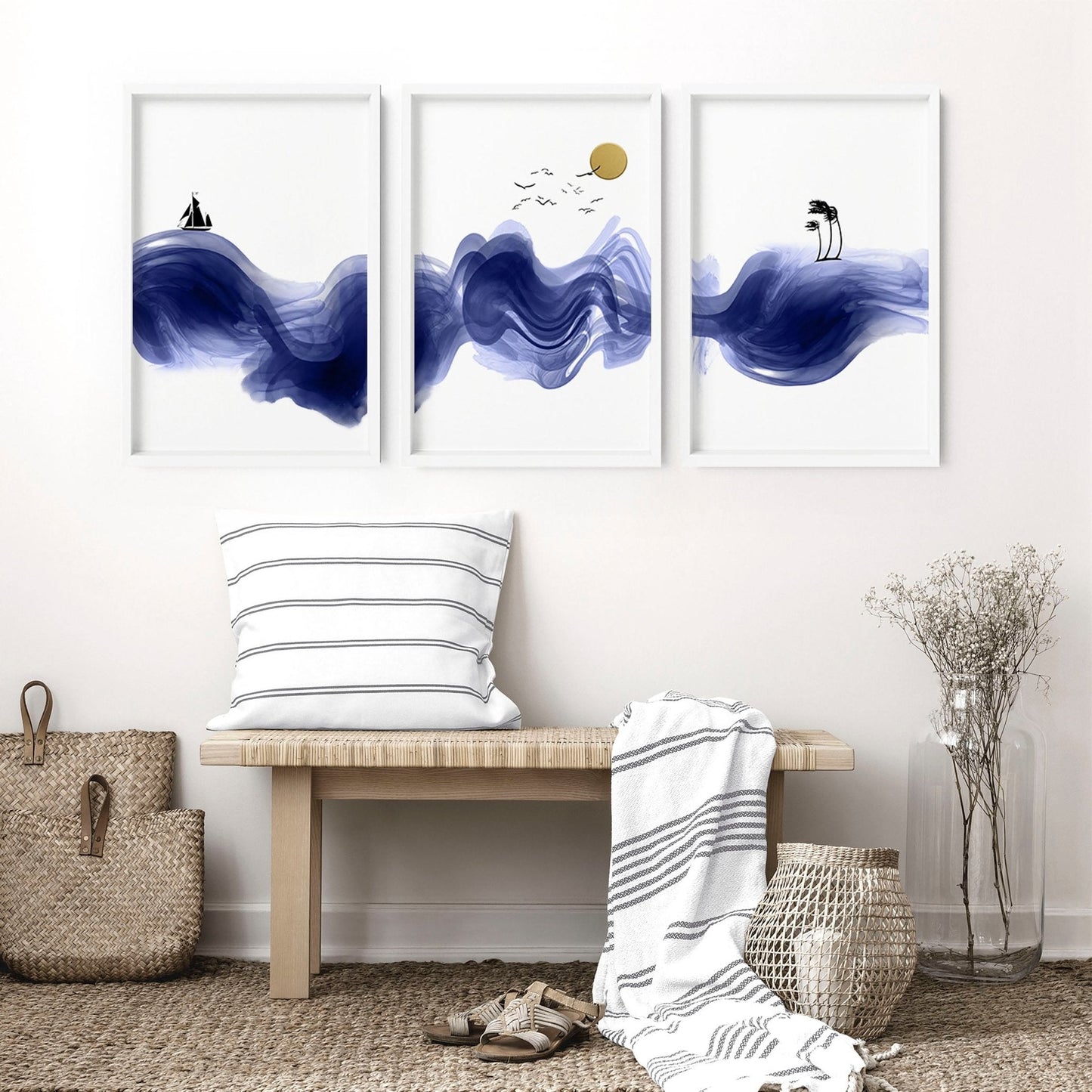 Wall decor Nautical | set of 3 unique wall art prints