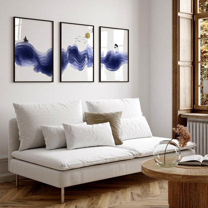 Wall decor Nautical | set of 3 unique wall art prints