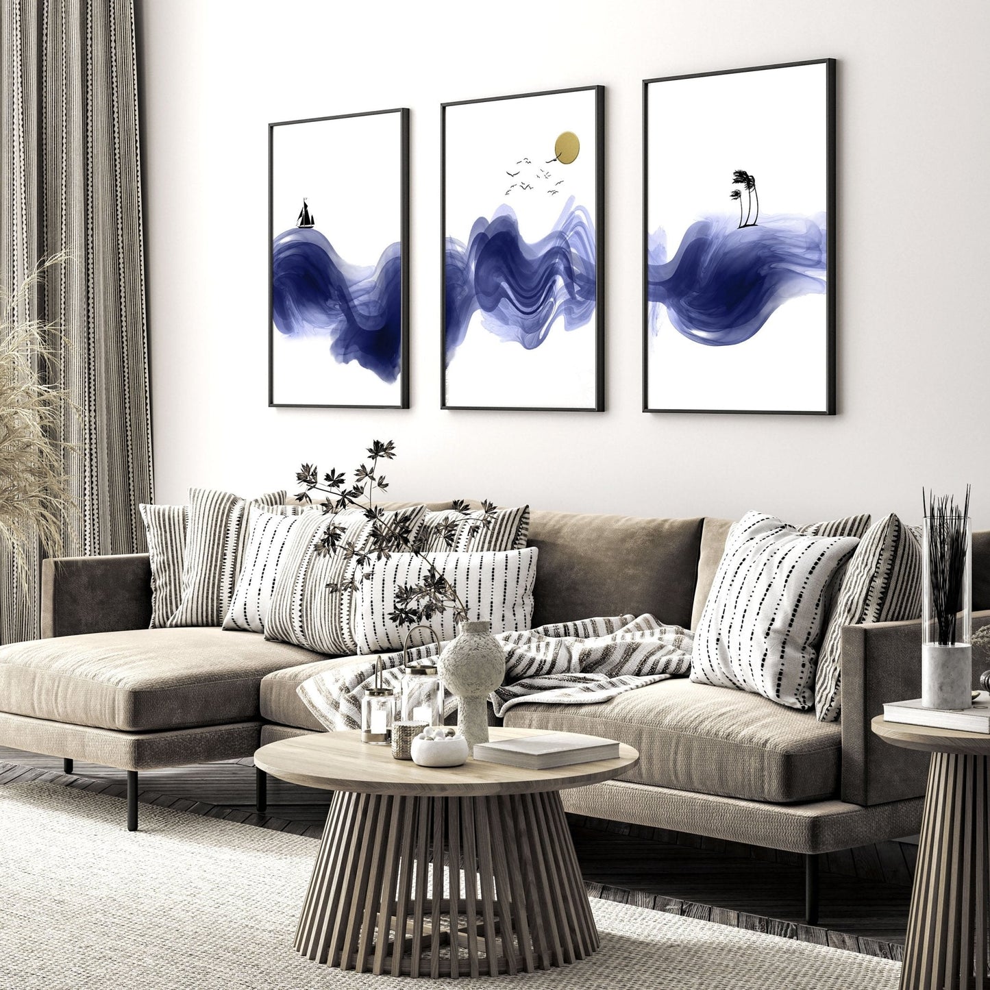 Wall decor Nautical | set of 3 unique wall art prints