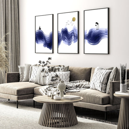 Wall decor Nautical | set of 3 unique wall art prints