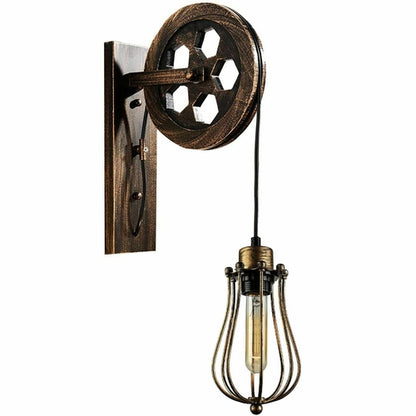 Vintage Pulley Wall Light Retro Wall Sconce Lighting ~1212