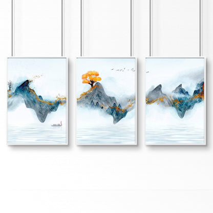 Wall decor for home office | set of 3 wall art