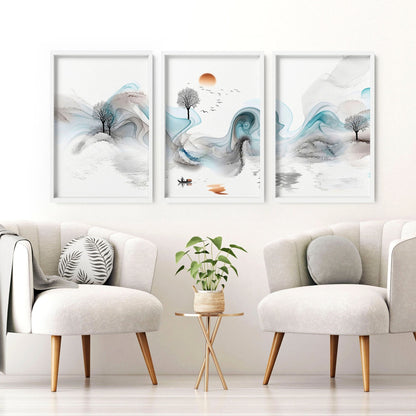 Zen wall art | set of 3 Japanese wall art